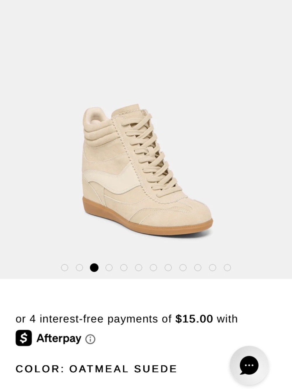 Dolce Vita Oatmeal Suede Wedge Sneaker